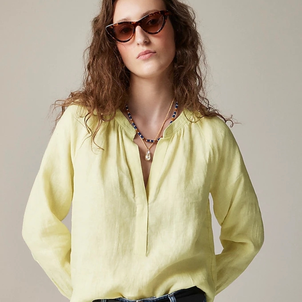 J Crew‎ Cabana top in linen